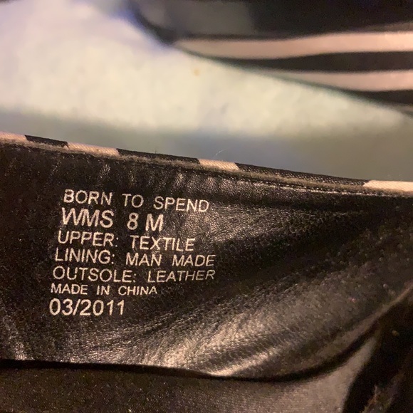 Zebra leather platform open toe sling backs. - Picture 6 of 6